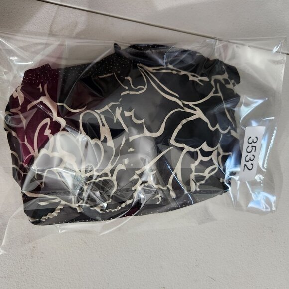 Lane Bryant Dress 14/16 Black White Floral Print Polka Dot Short Sleeves Floral - Picture 13 of 13